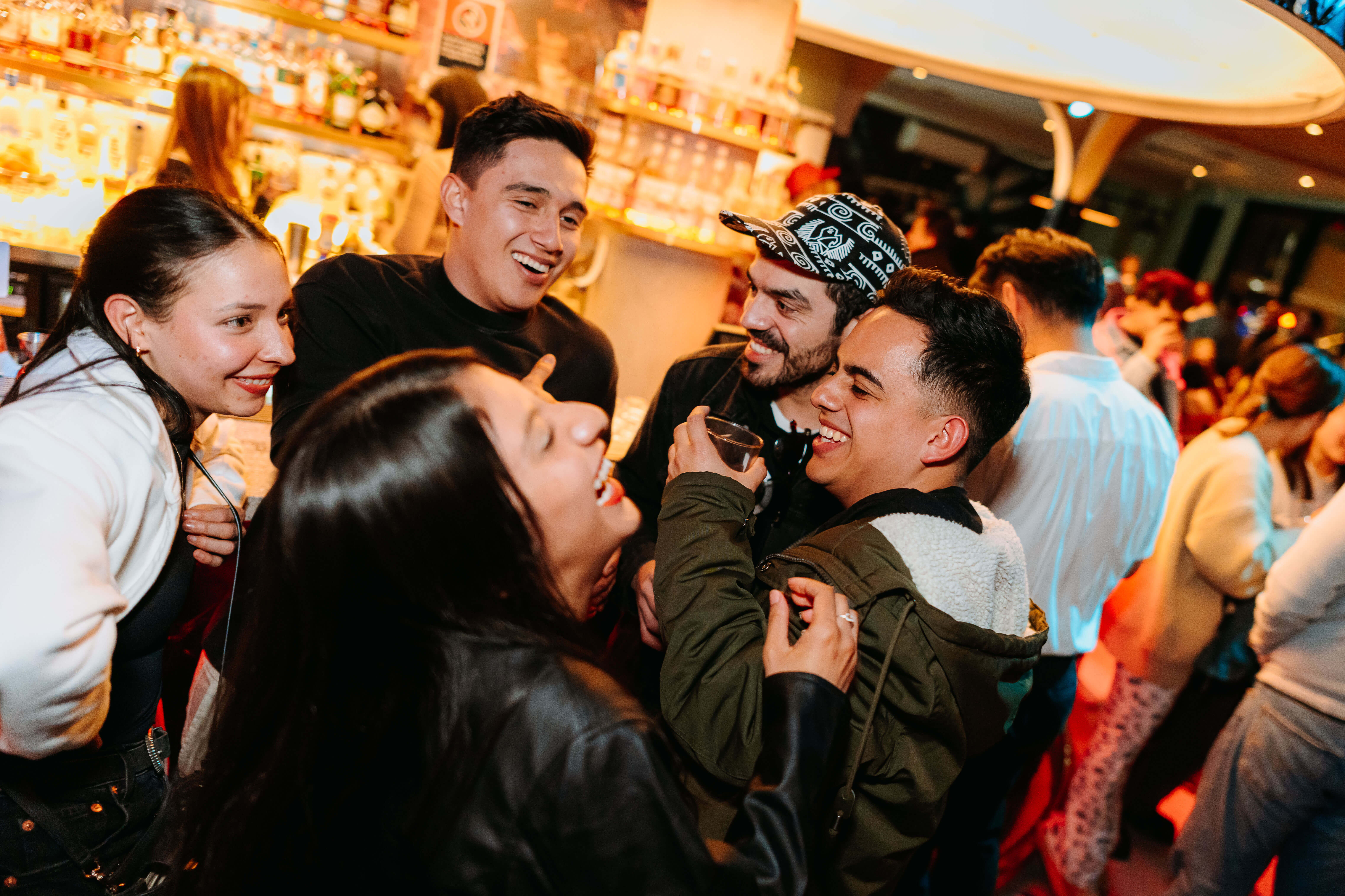 Friends laughing at Aloha Sydney